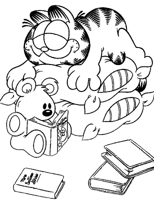Coloriages de chats: Garfield