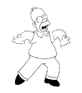 Coloriages Homer Simpson